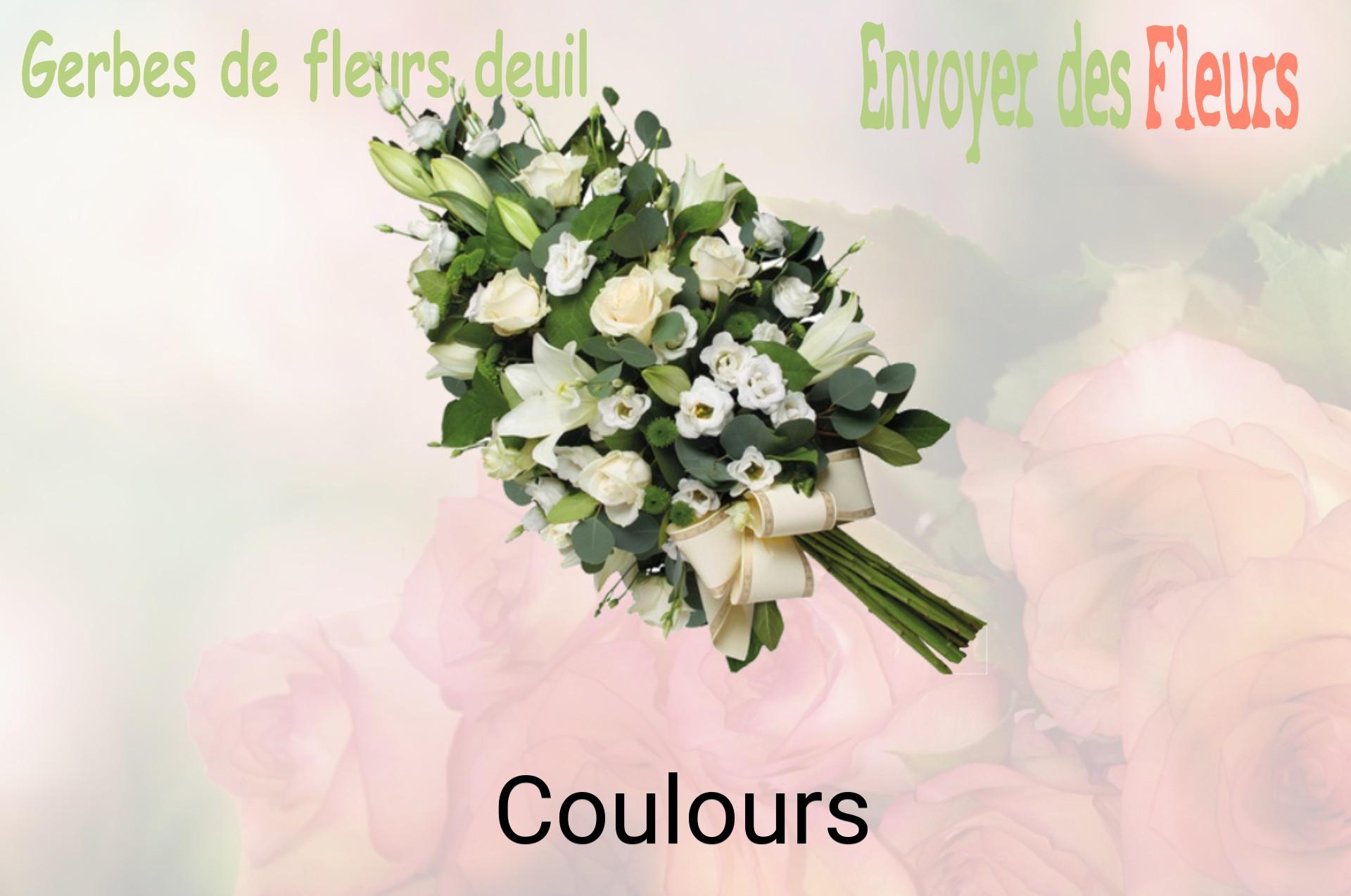 Gerbe de fleurs de deuil livrée à Coulours